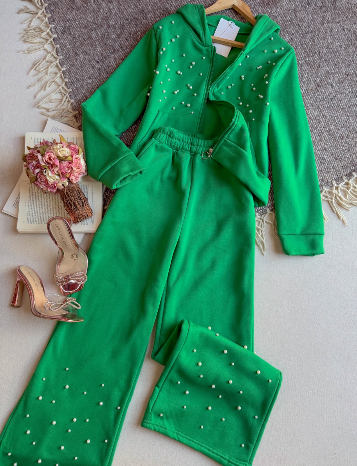 Conjunto Verde Importación Premium Largo Manga Larga