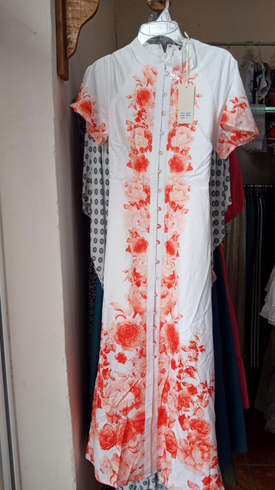 Vestido Naranja The Clothing Company Largo Manga Corta