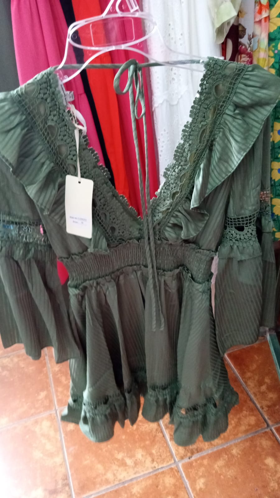 Vestido Verde The Clothing Company Corto Manga Larga