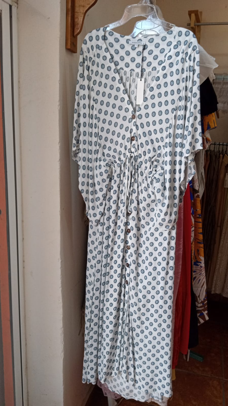 Vestido Blanco Importación Premium Largo Manga Corta