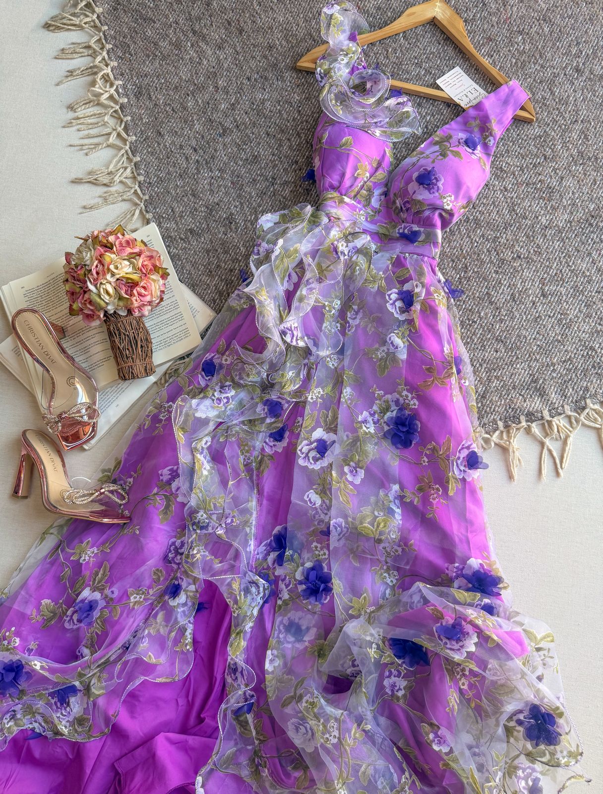 Vestido Morado Importación Premium Largo Tirantes