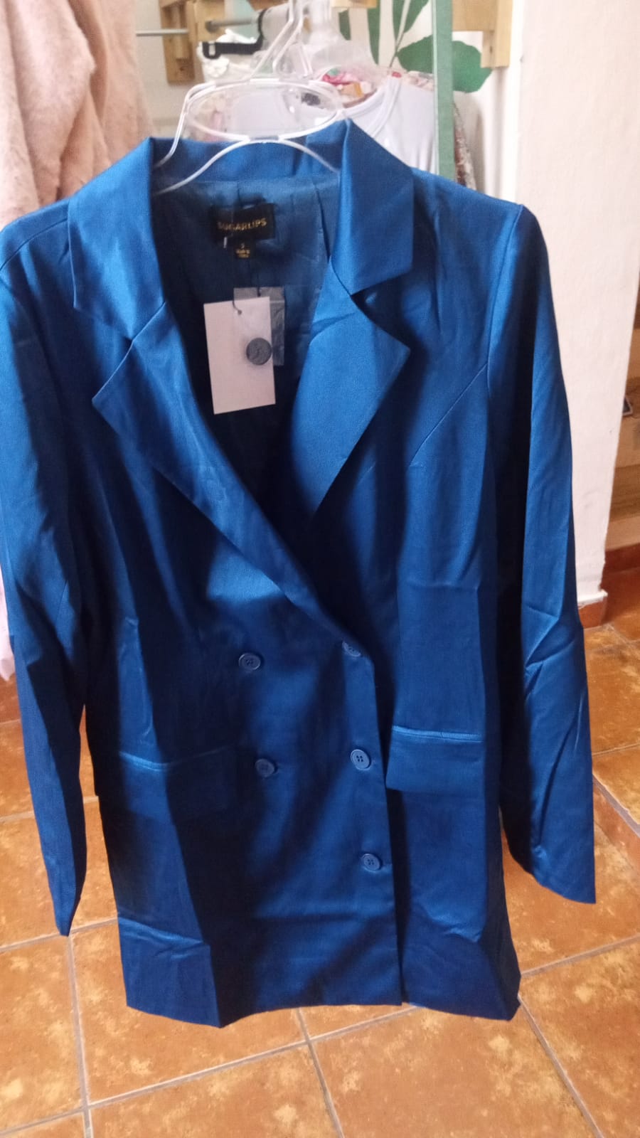 Blazer Azul Luxxel Largo Manga Larga