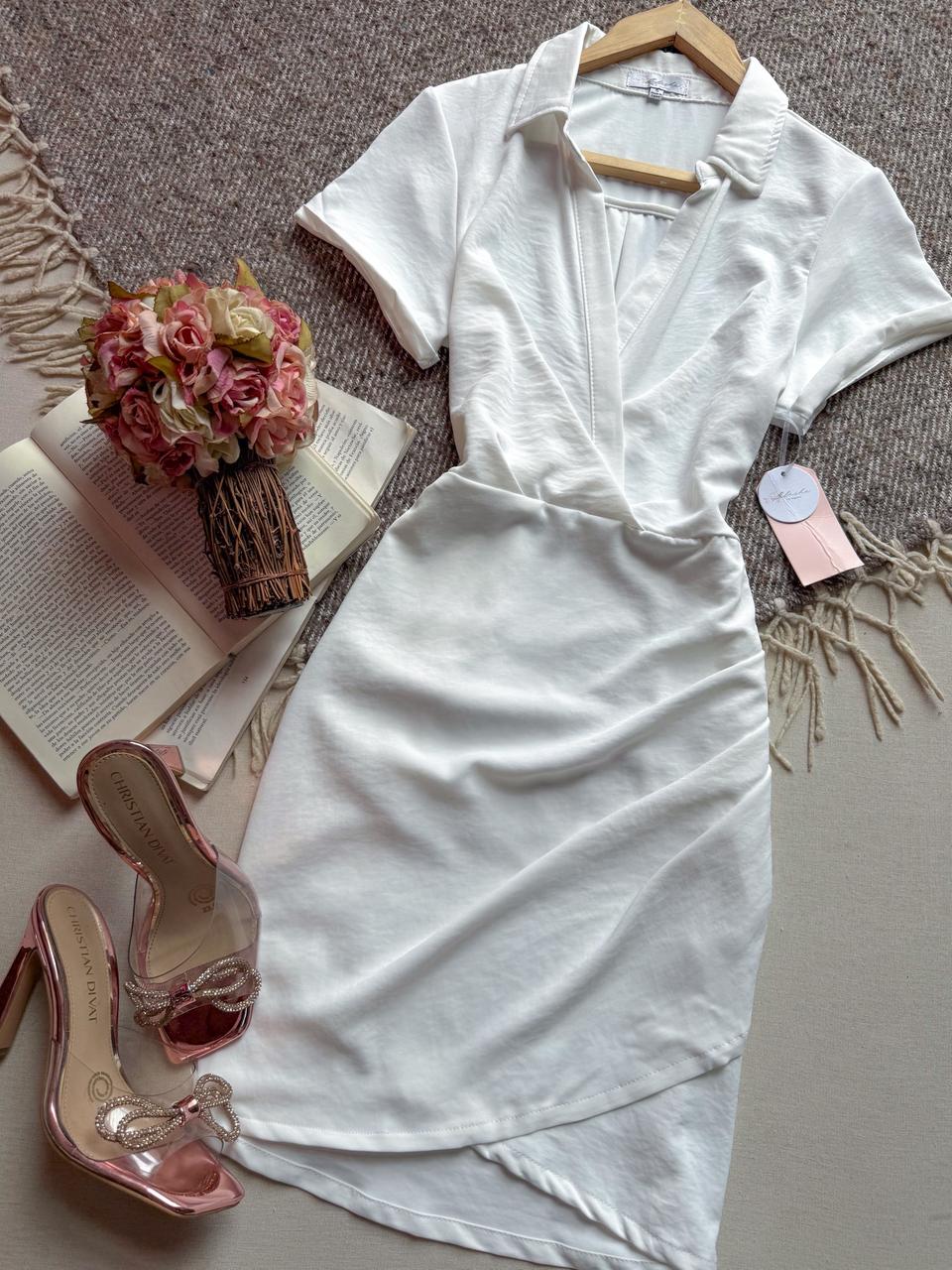 Vestido Blanco de la marca Importación Premium talla Corto con manga Manga Corta