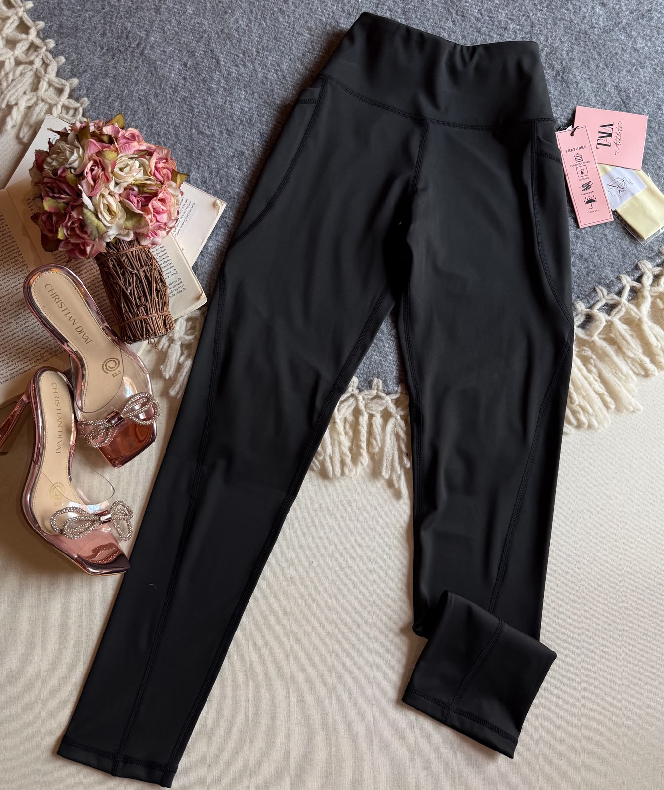 leggings Negro Tala Deportivo Al Tobillo