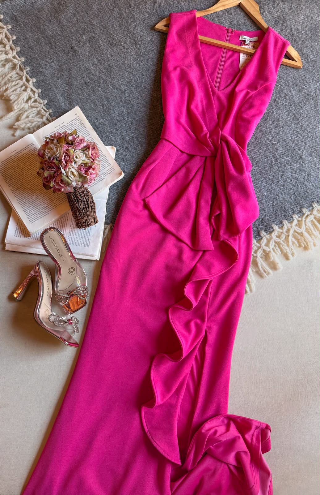 Vestido Rosa The Clothing Company Largo Sin Manga