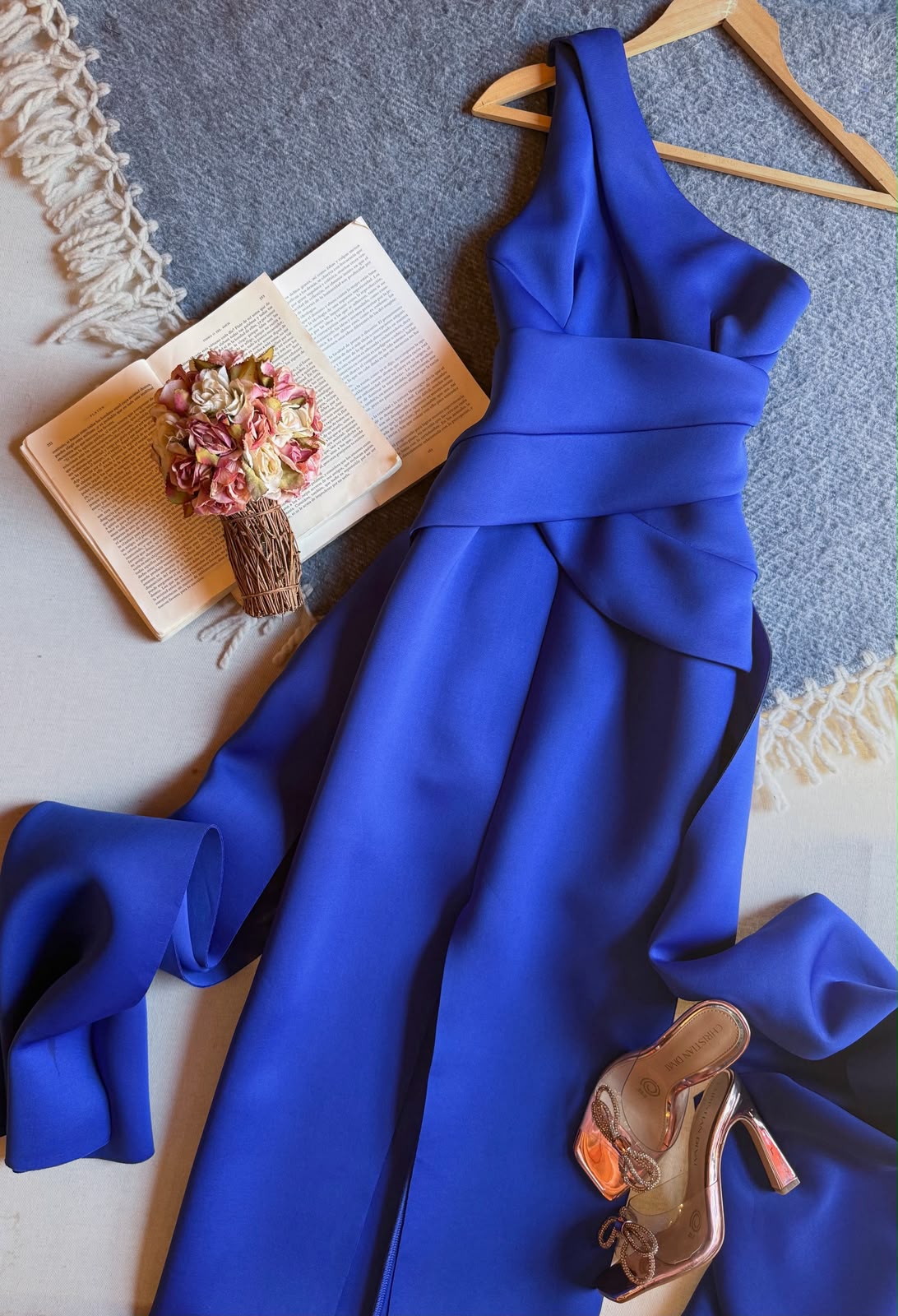 Vestido Azul Importación Premium Largo Unimanga