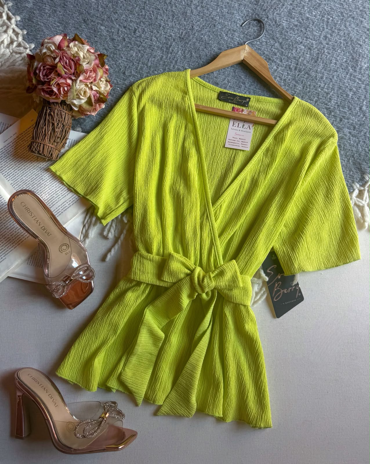 Blusa Verde Importación Premium Corto Manga Corta